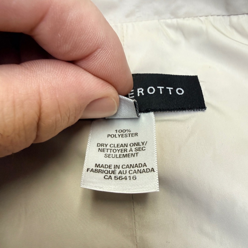 DENNIS MEROTTO Womens Cream Light Jacket Button Front Size 6 - Picture 3 of 6